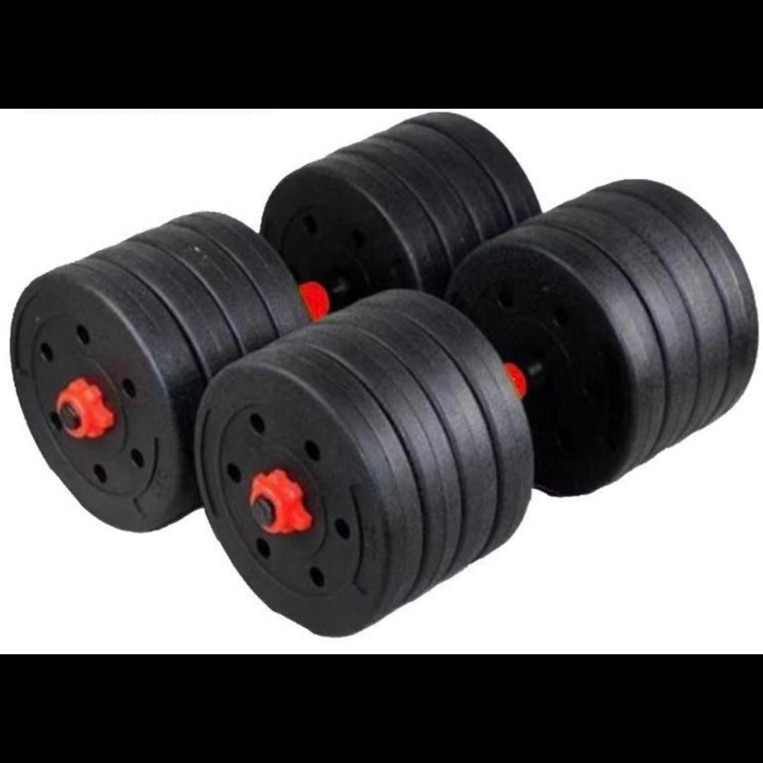 合計50kg／バーベルにもなるダンベル 可変式プレート｜25kg×2個セットA2