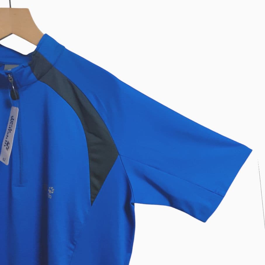 新品 ジャックウルフスキン サイクリングジャージ 半袖ジップシャツ XL