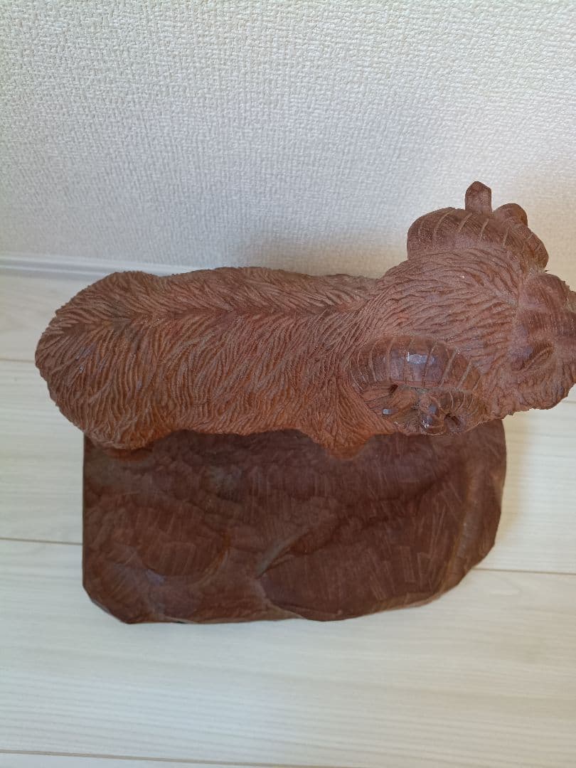 木製 羊の彫刻 風作