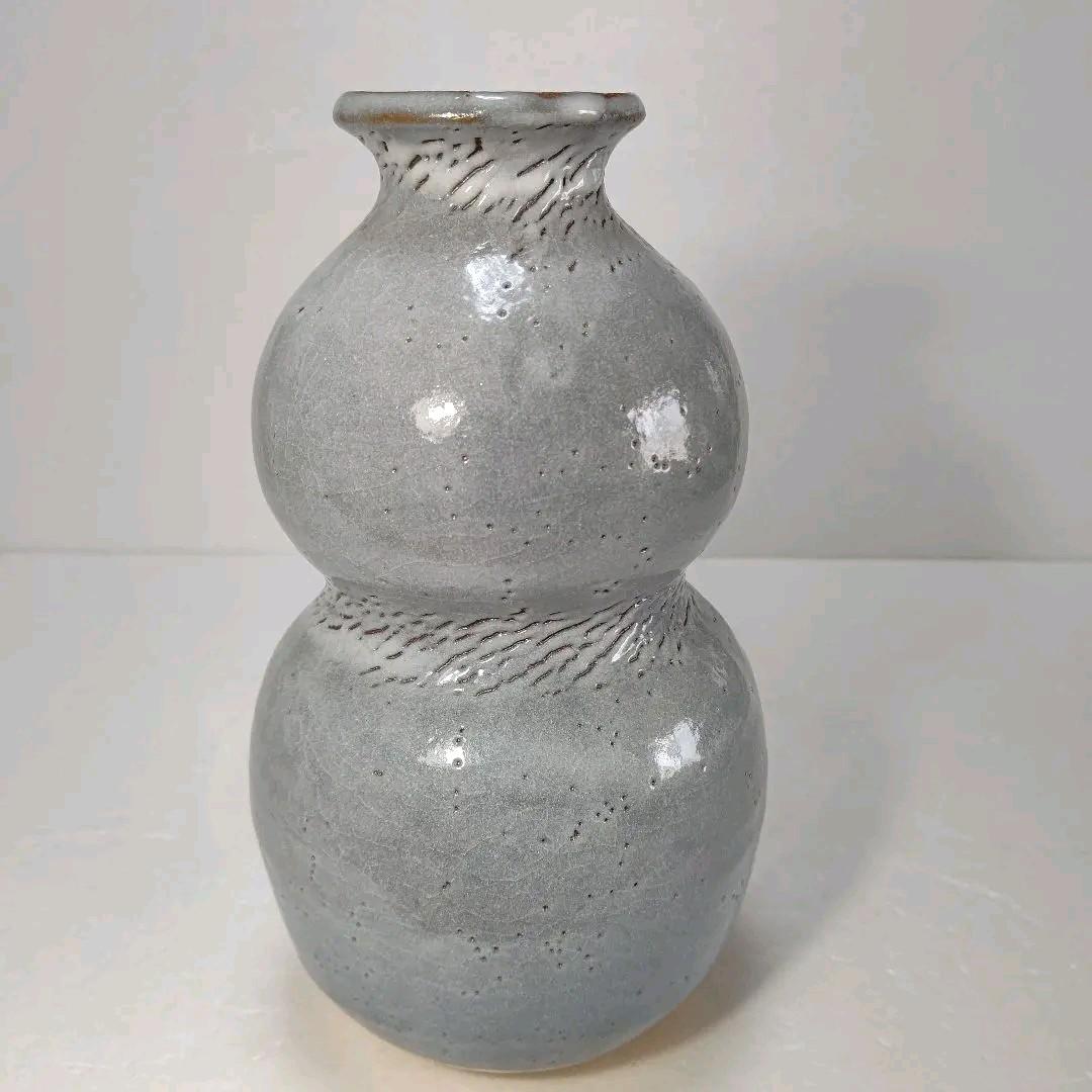 茶道具　花 入 (鼡志野)　藤原 一門