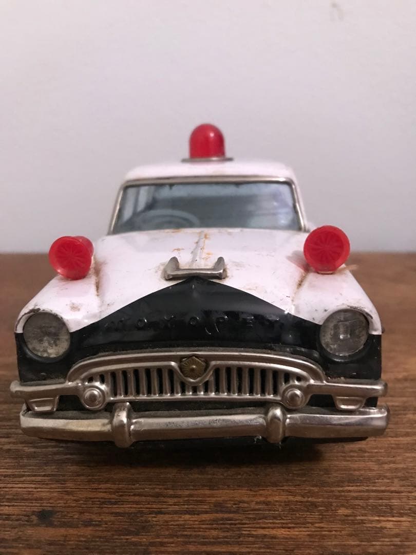 希少 萬代屋 初代トヨペットクラウン 警視庁 ブリキ パトカー 玩具 車 toy