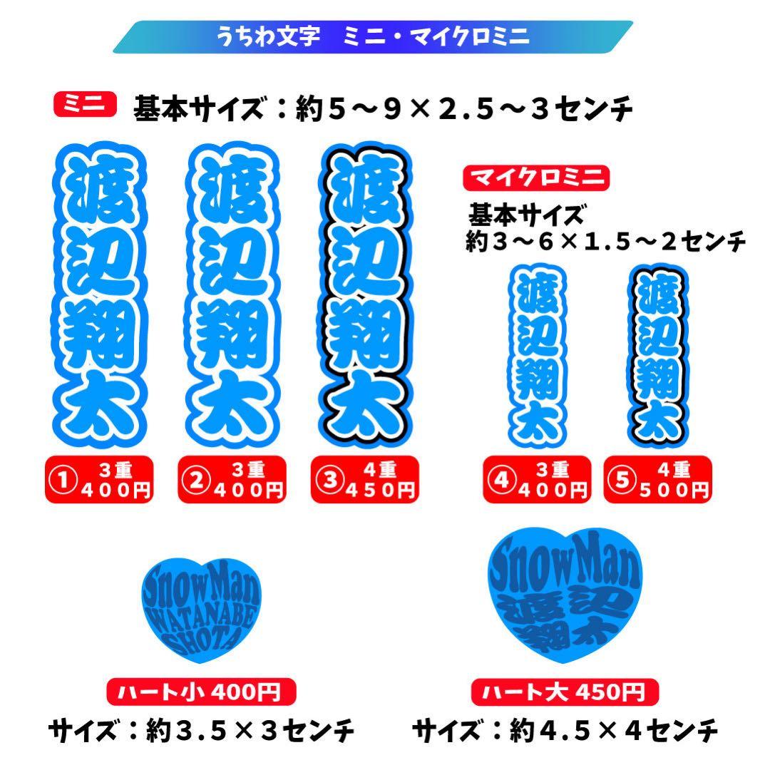 M 　ミニうちわ文字　ステッカー