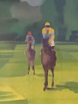 【真作】版画　アルフレッド・デフォセ　リトグラフ　ドービルの競馬場　X11