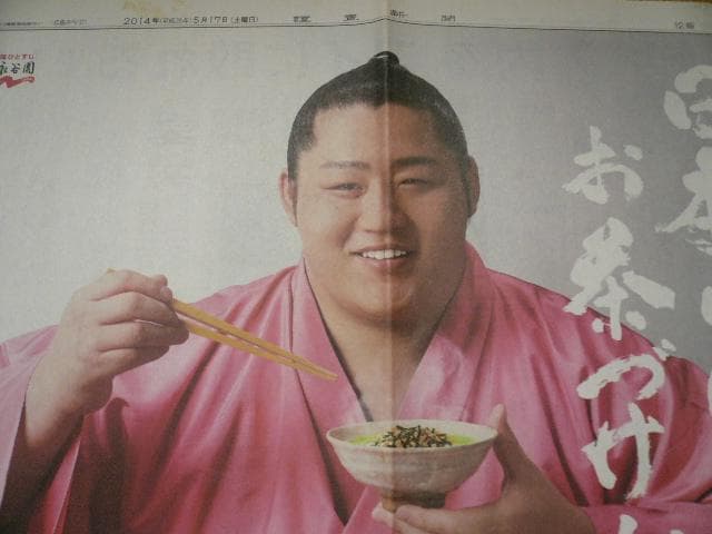 貴重！保存版！なんと３点！遠藤関 永谷園 新聞広告 切り抜き 大相撲