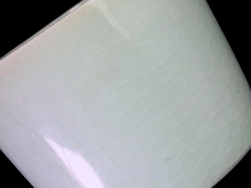 古伊万里　青磁　大振蕎麦猪口　江戸期　AS-fbvm