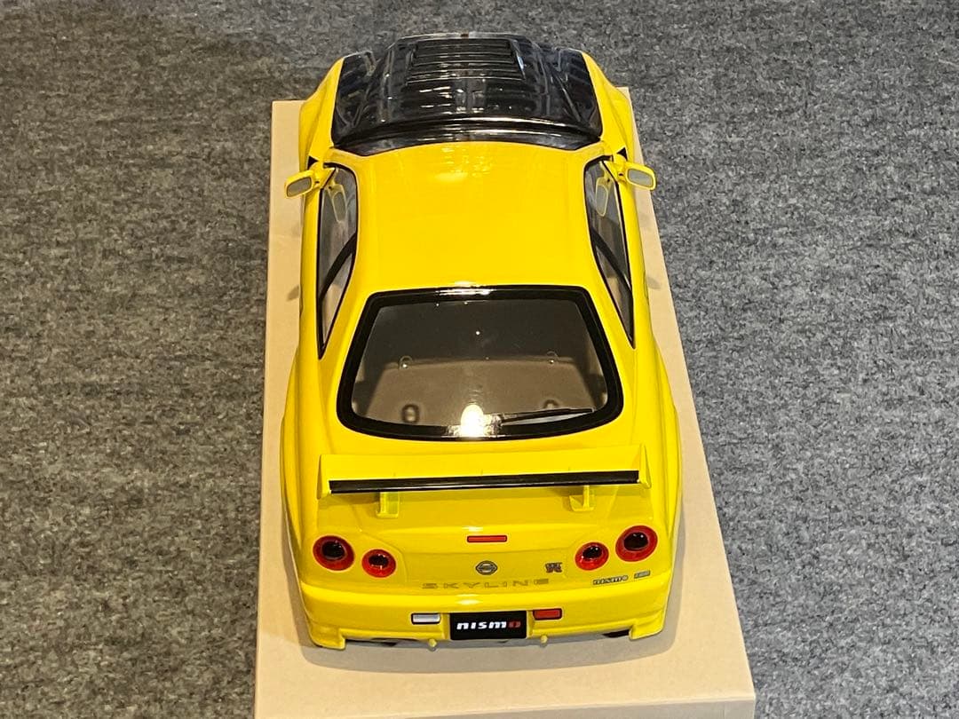 タミヤラジコン日産スカイラインGT-R R34 塗装済 スペアボディ イエロー‼︎