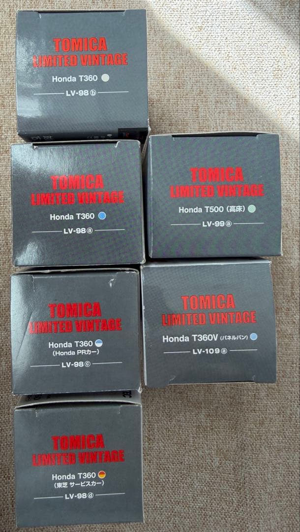 トミカリミテッドヴィンテージ ホンダT360 T500 T360V 6台