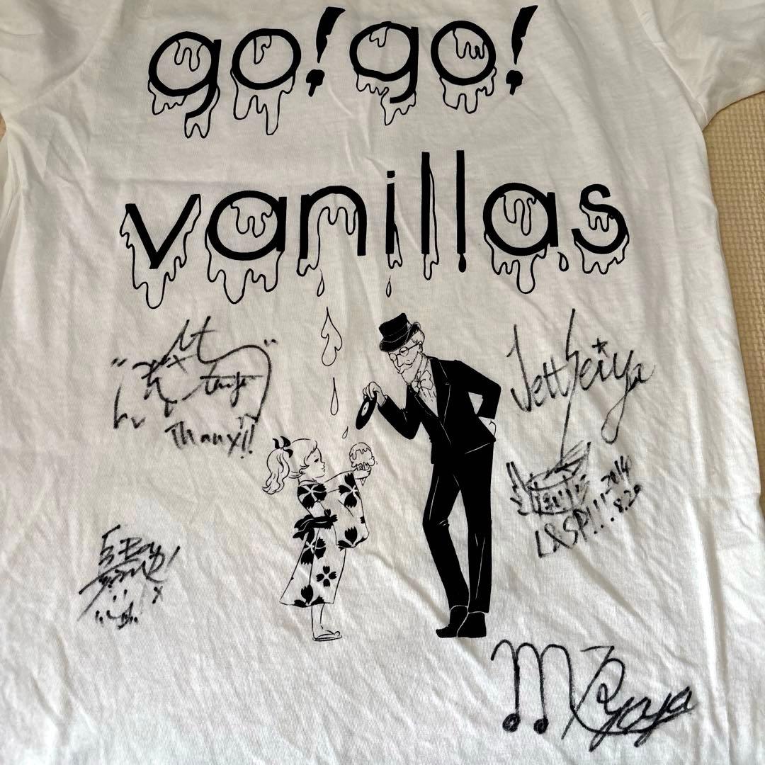 【go!go!vanillas】旧メンバー含むメンバー4人直筆サイン入りTシャツ