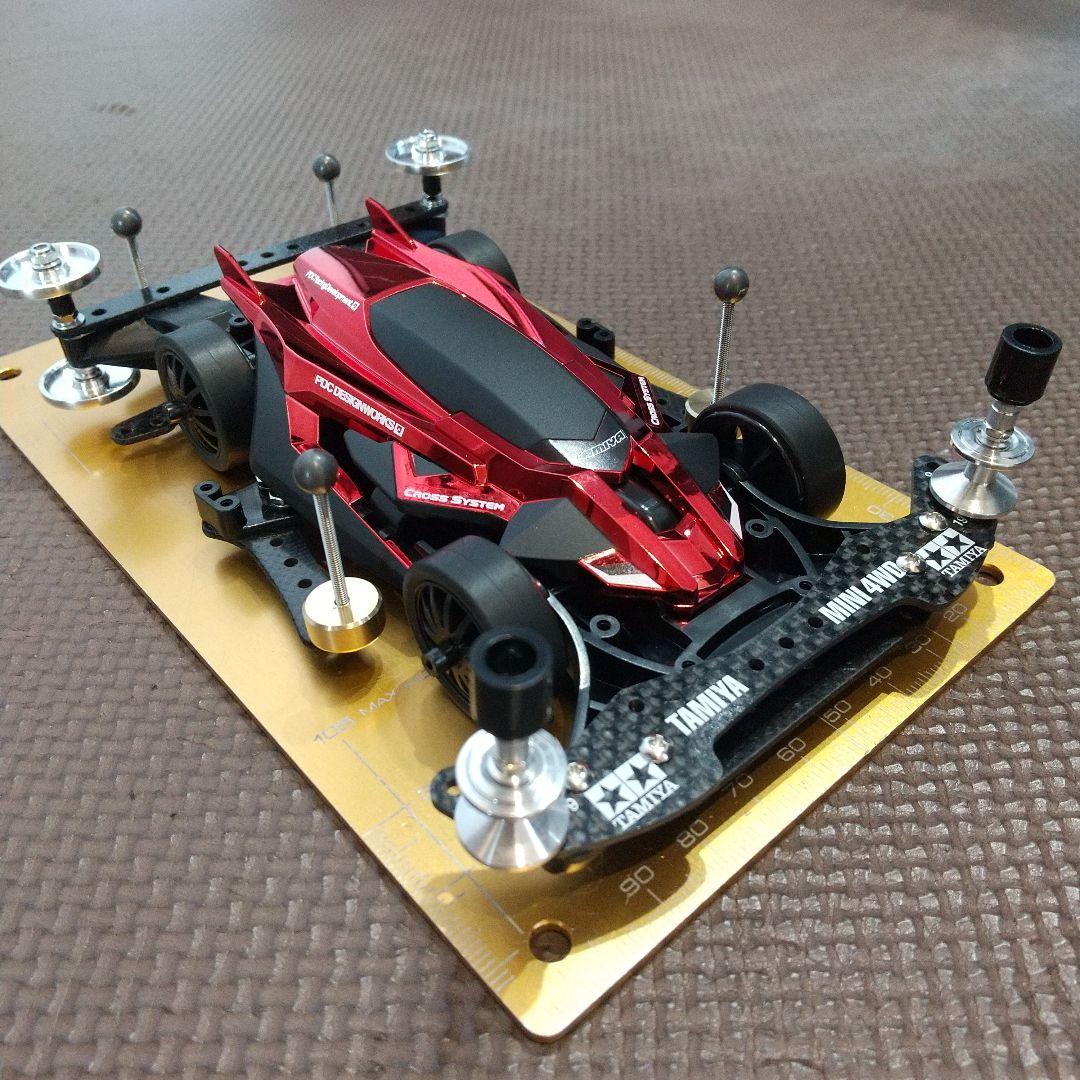 ミニ四駆　完成品　デクロス-01　Matt Black＆Redメッキ
