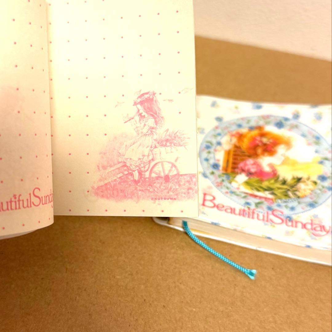 クツワ　Beautiful Sunday 鉛筆付きメモ帳　ファンシーレトロ