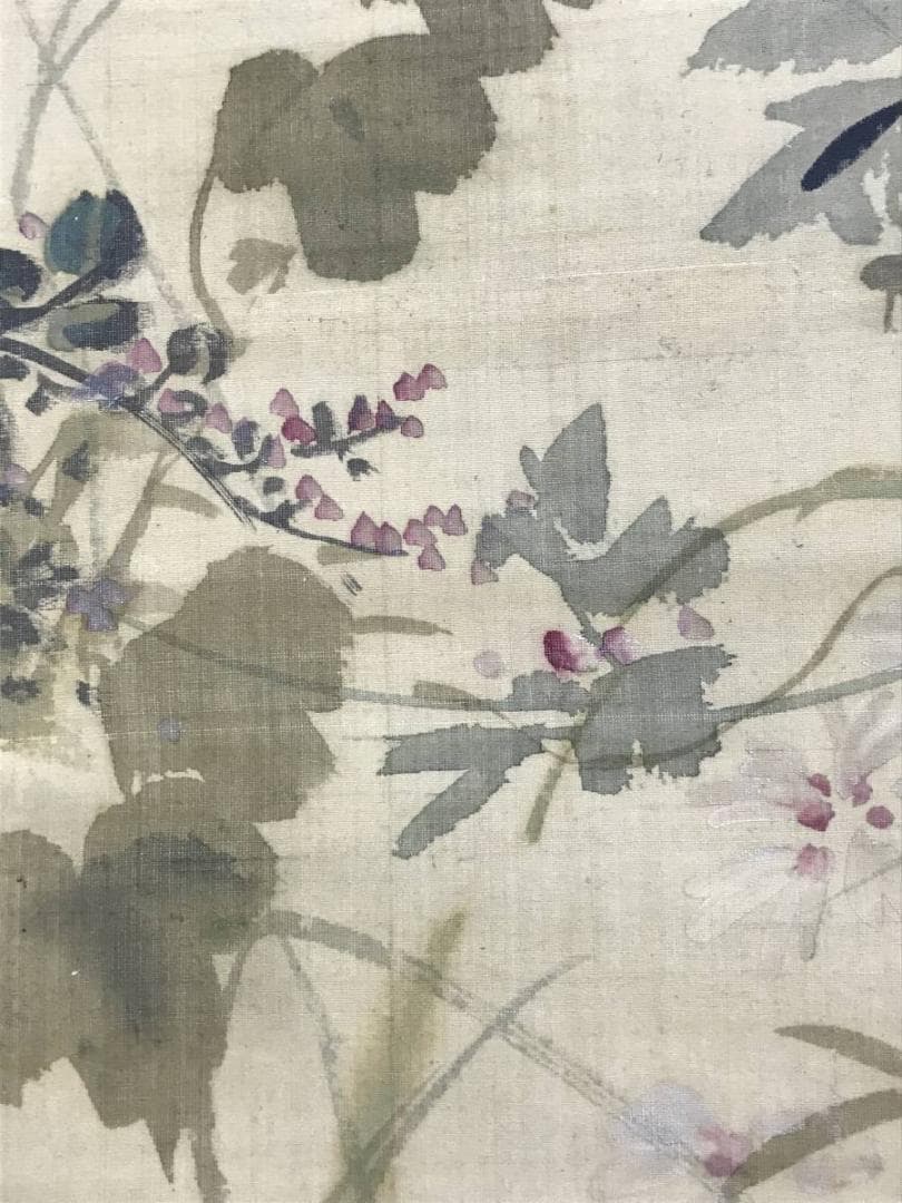 谷文晁/秋草花図/草花図/花鳥図/掛軸/名家伝来/AE-126