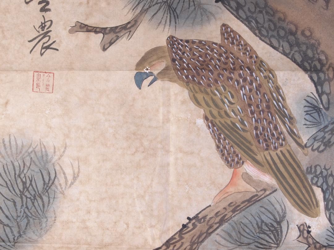 中国　清時代　肉筆水彩絵　唐物骨董品，古美術 AK1865A12-3