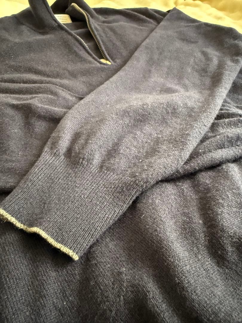 BRUNELLO CUCINELLI カシミヤ ジップアップセーター