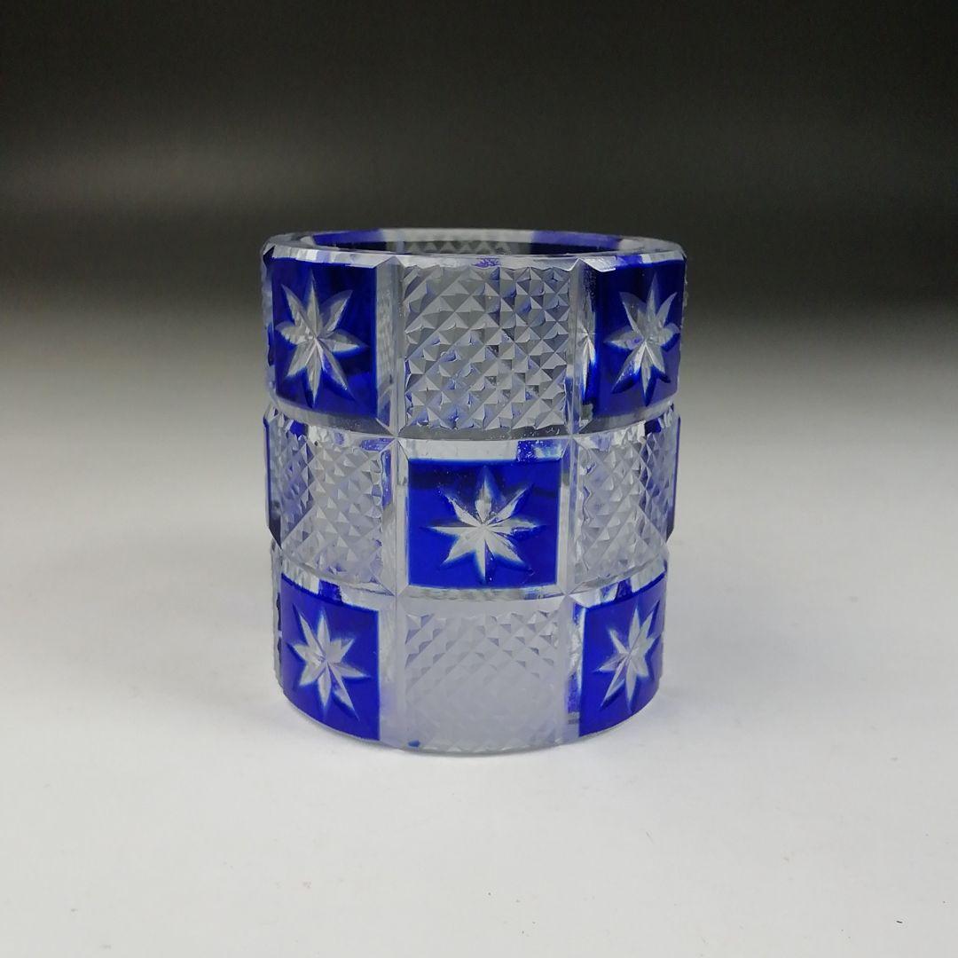 Ｗ１２６　蓋置　『義山　切子　蓋置』『星野工房 造』　共箱　茶道具