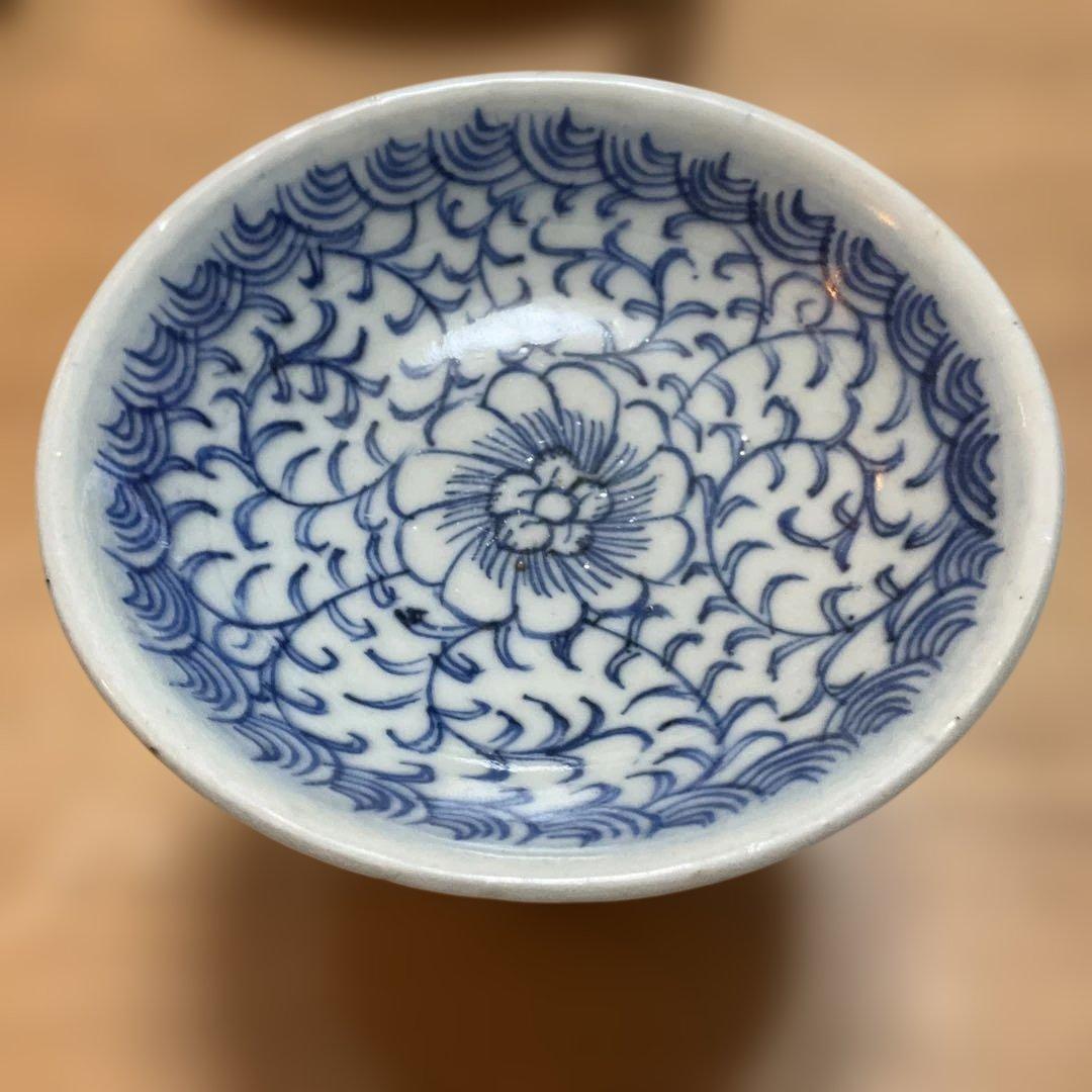 中国　清朝　高足盃　骨董品