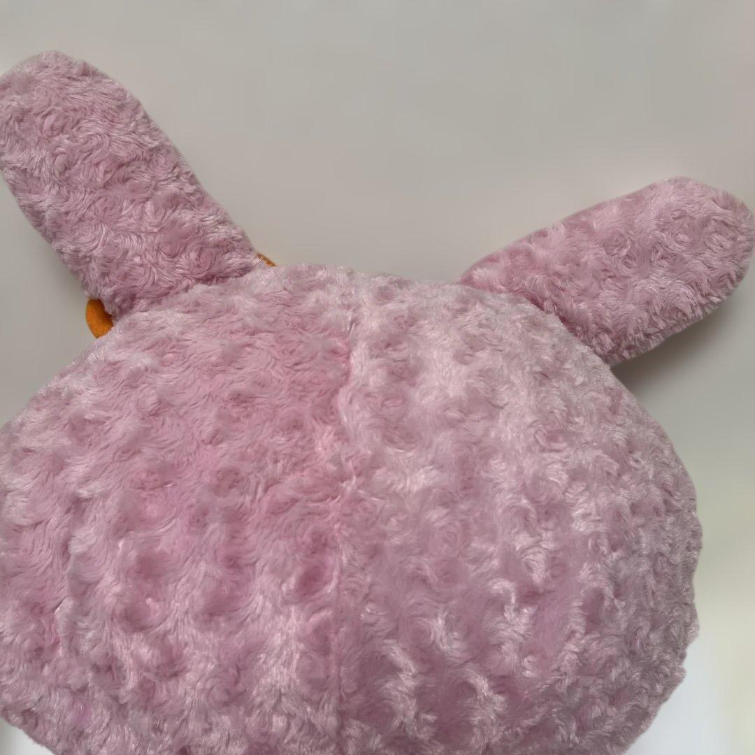 かおもじん　うさみみ＆ねこみみ　メガBIGぬいぐるみ　うさぎ　ぬいぐるみ　ピンク