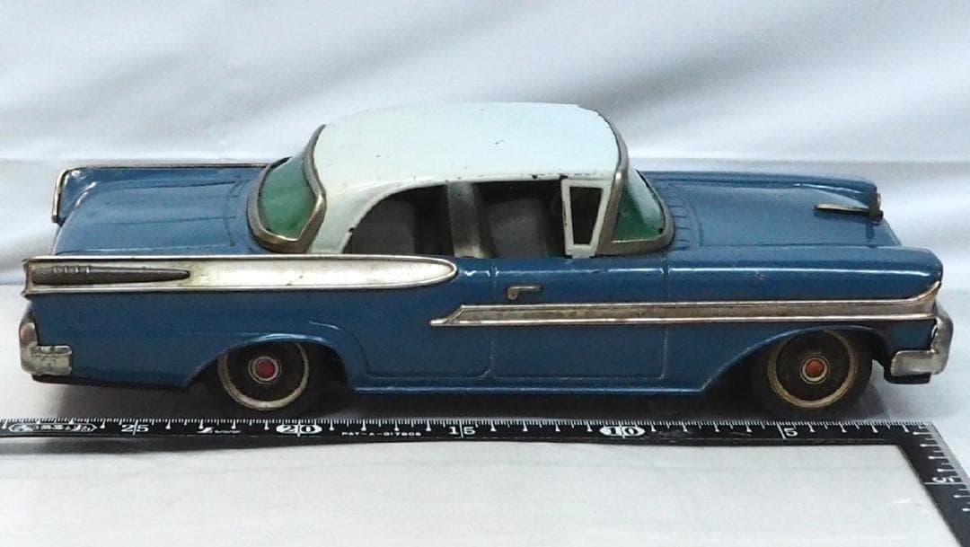 米澤【58マーキュリー モントクリア青 大】ブリキ tin toy car箱無