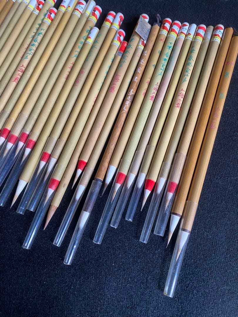 書道筆　まとめ売り　100本　上海工藝　火炬牌　中国筆　古筆　小筆