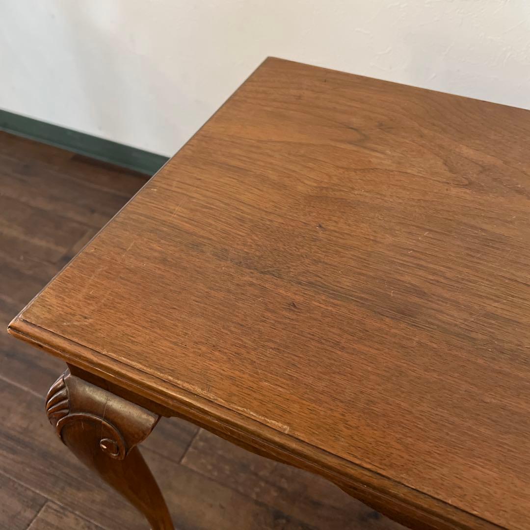 k978r114 英国アンティーク家具 木製サイドテーブル 猫脚 ミニテーブル