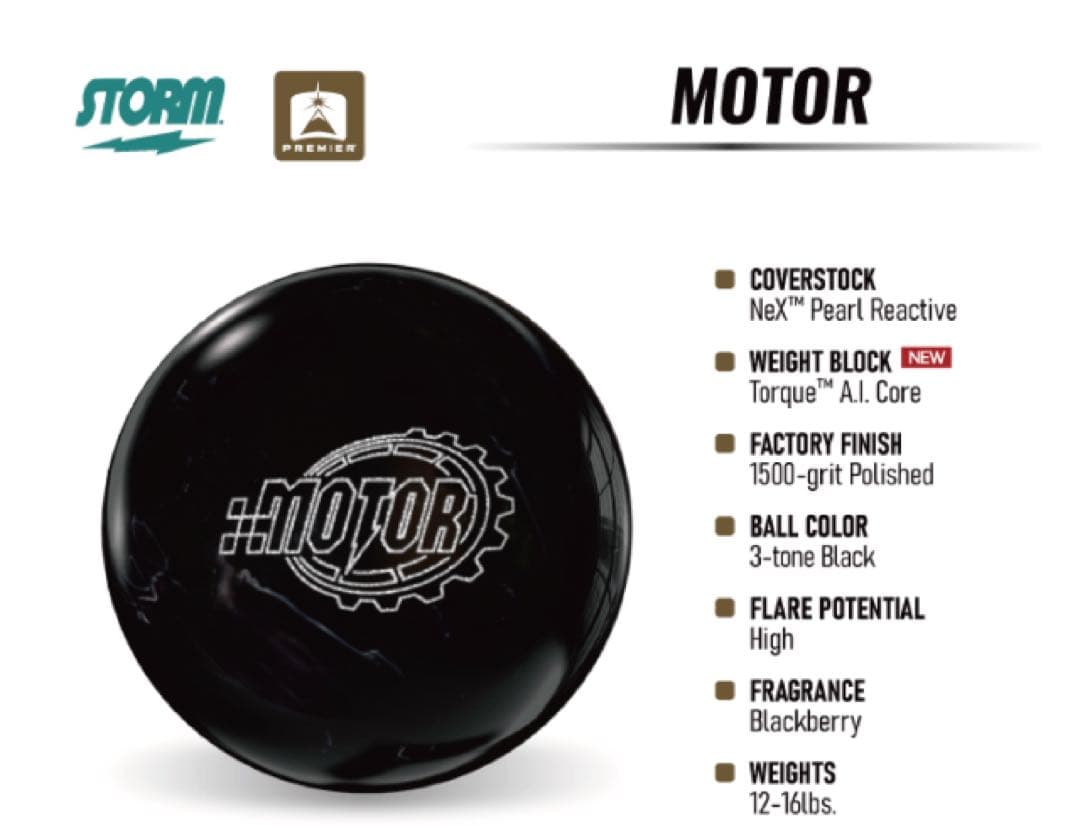 海外限定　送料込み【新品】モーター（MOTOR）　ストーム　15ポンド4オンス2