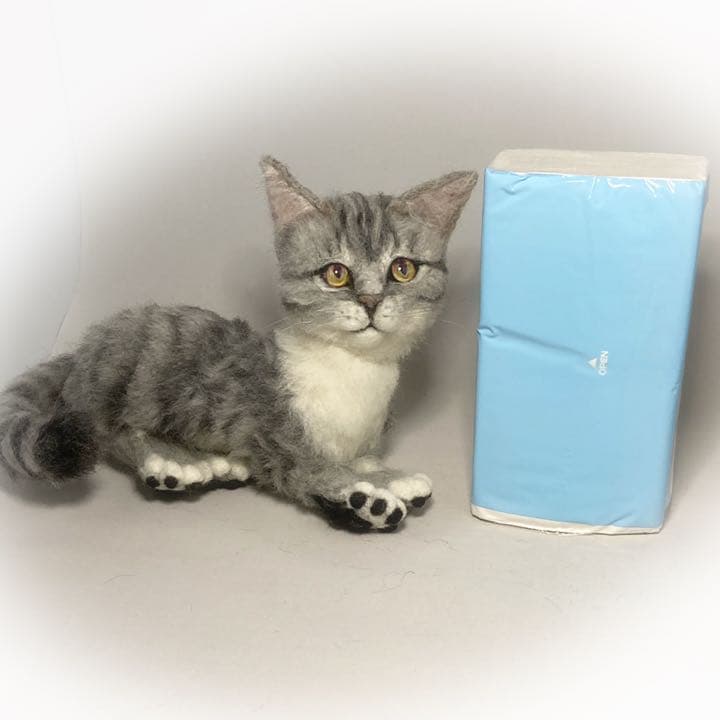 羊毛フェルト 猫 L L Lサイズ　オーダー　サンプルページ