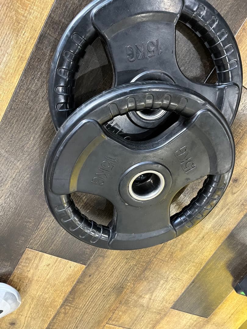Φ 50mm 3グリップ ラバープレート 20kg×2枚セット