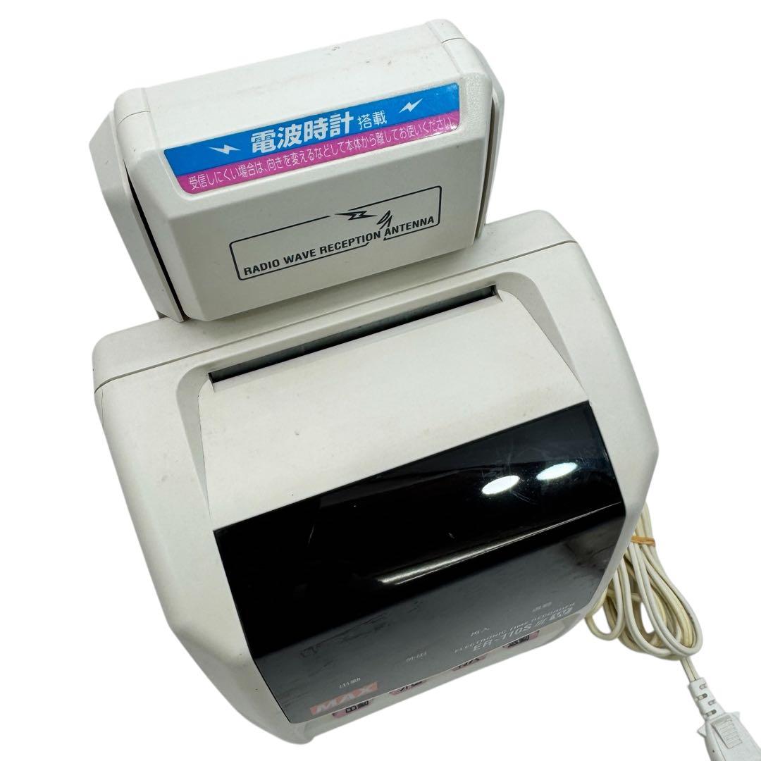 MAX タイムレコーダー ER-110S Ⅲ W電波時計アンテナ付 動作品