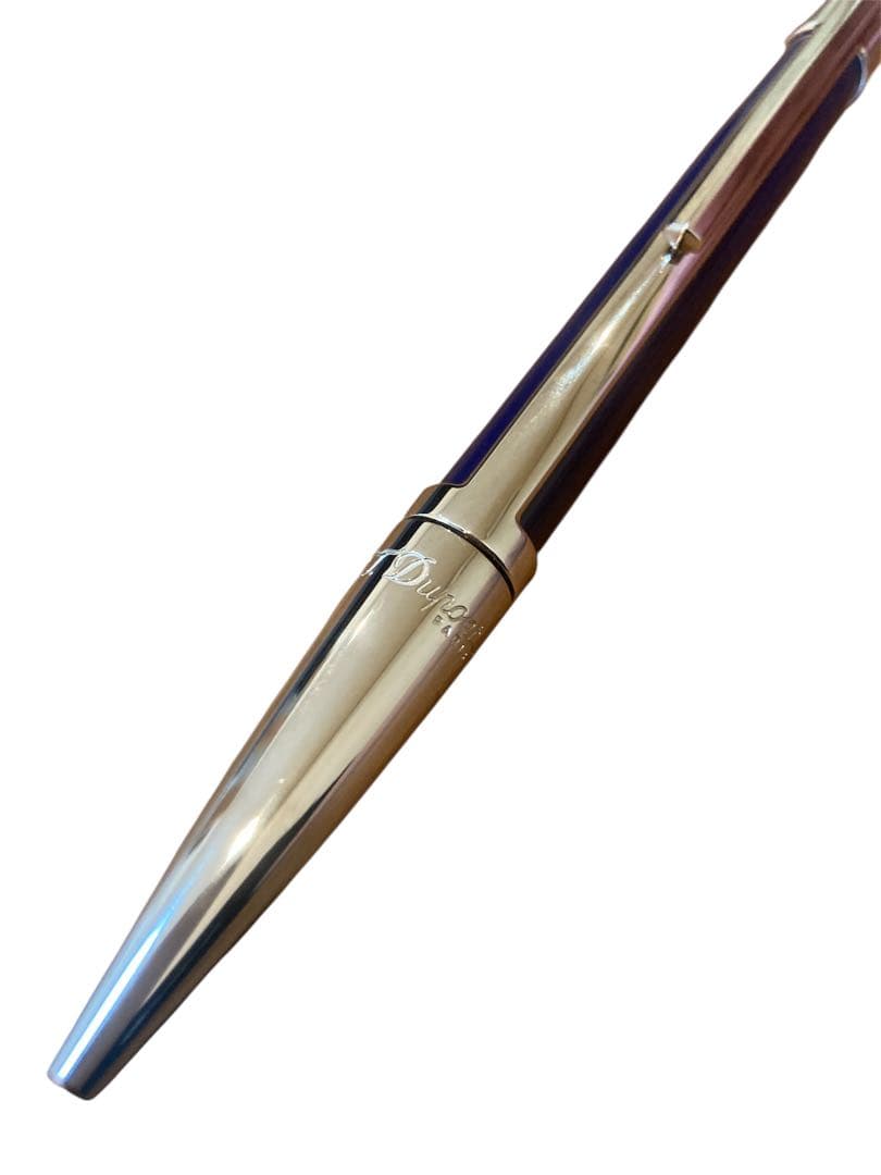 S.T. Dupont スタイラスペン ネイビー/シルバー　ボールペン