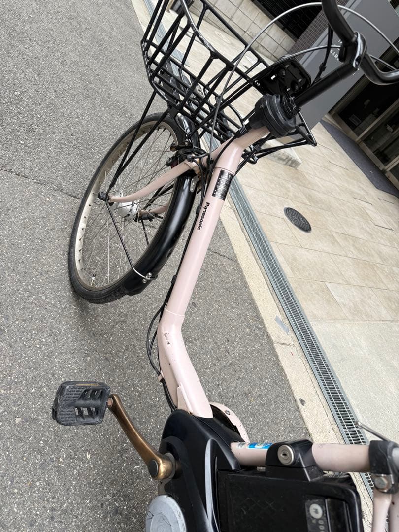 子供乗せ　パナソニック　電動アシスト自転車 チャイルドシート付き ピンク