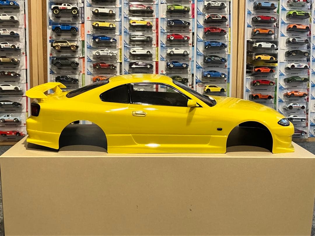 タミヤ ラジコン RC 日産シルビアS15 塗装済スペアボディ イエロー