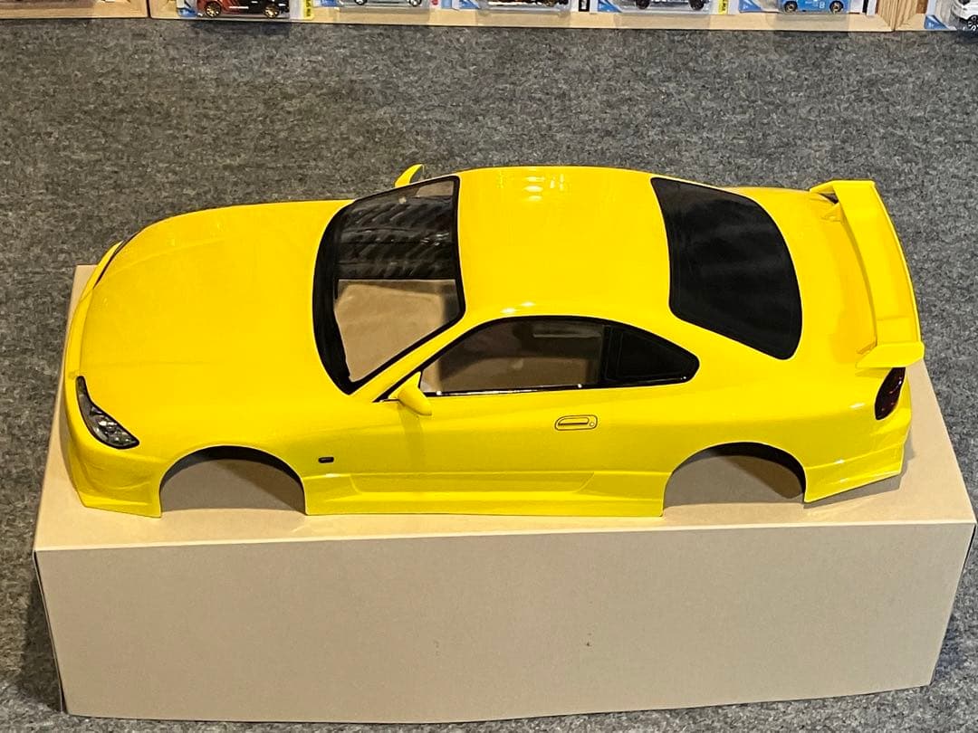 タミヤ ラジコン RC 日産シルビアS15 塗装済スペアボディ イエロー