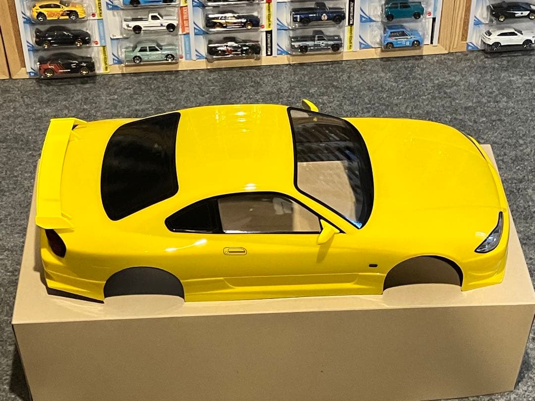タミヤ ラジコン RC 日産シルビアS15 塗装済スペアボディ イエロー