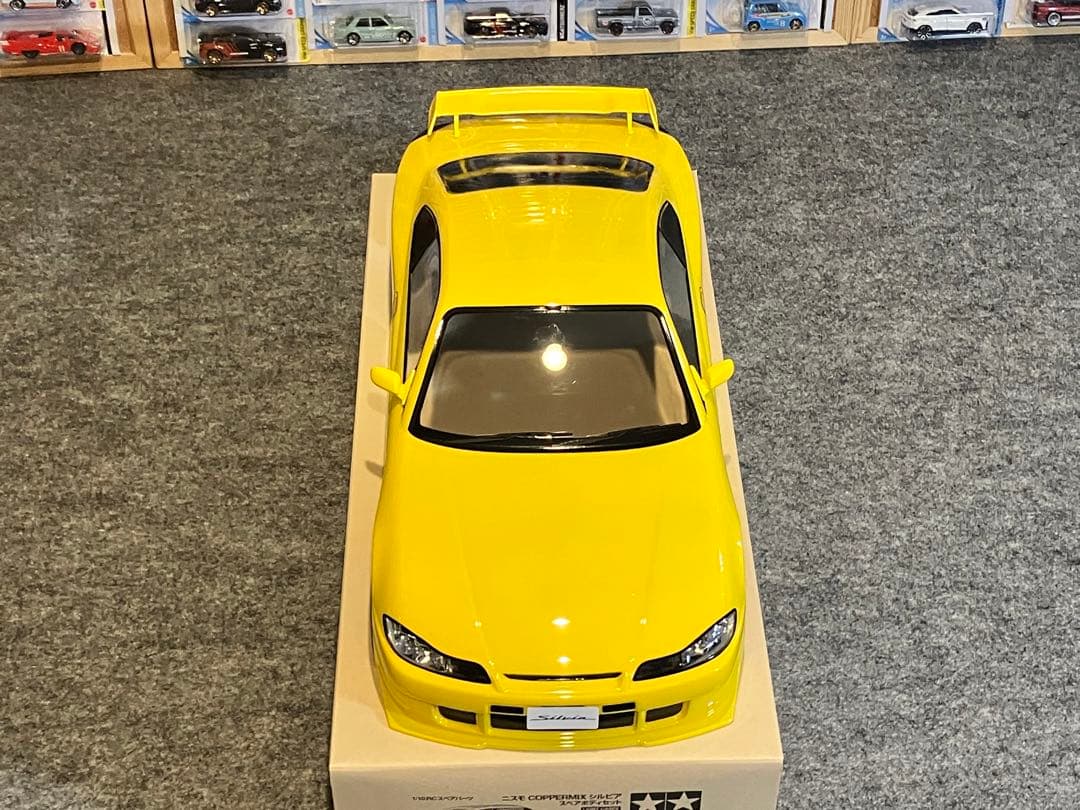 タミヤ ラジコン RC 日産シルビアS15 塗装済スペアボディ イエロー