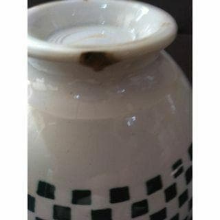 アンティーク　フランス 1900年代　市松模様　カフェオレボウル