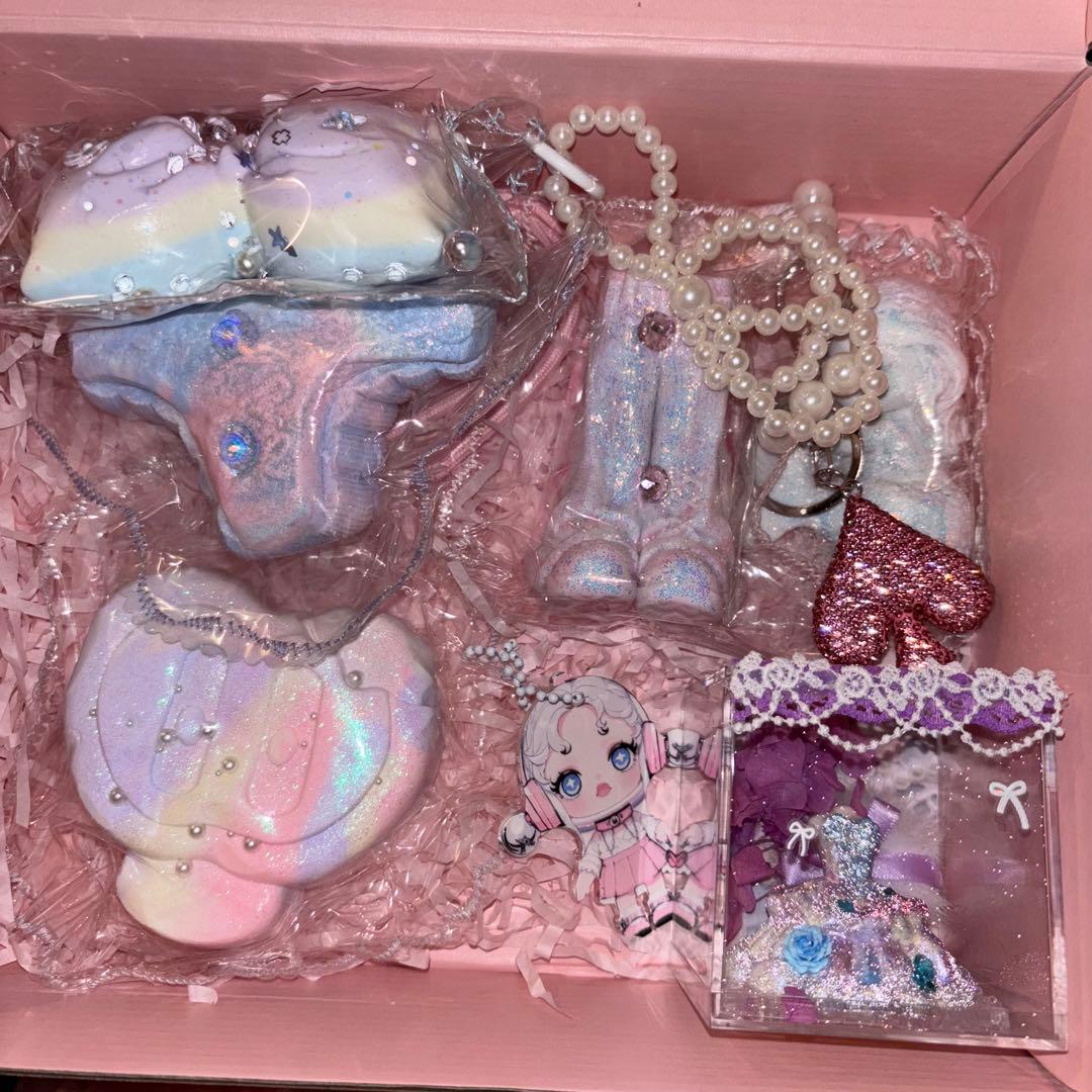 スクイーズ　まとめ売り　ピンク　バッグ　花束　ドレス　リボン