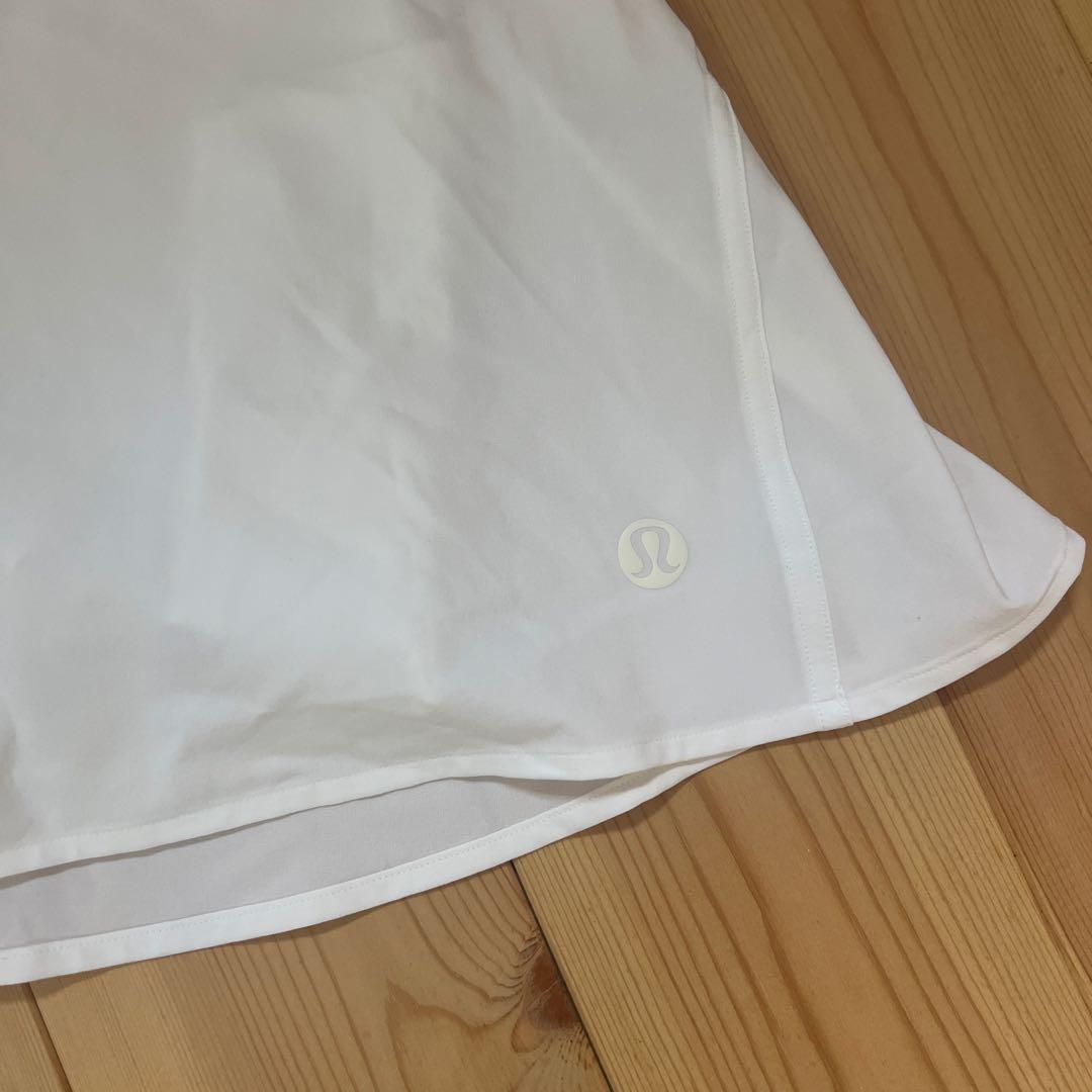 美品lululemonテニススカート 2 ホワイト