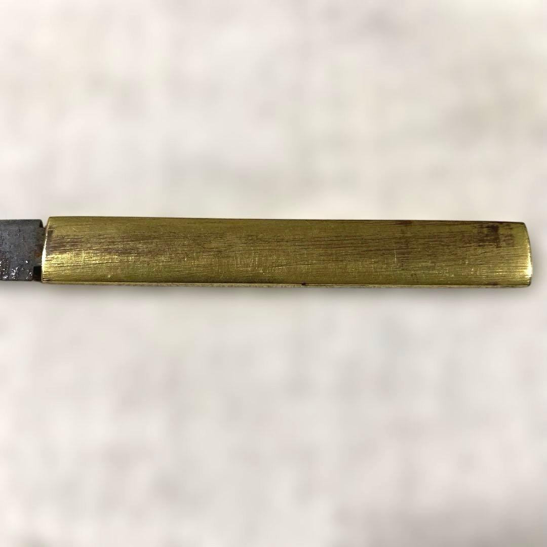 B-39 小柄　在銘　金象嵌　時代物　武具　刀装具　骨董品　美術品　工芸品