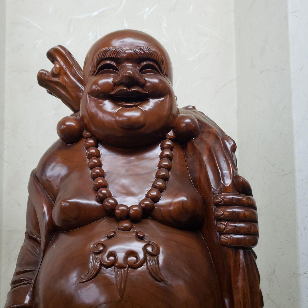 Ｂフライデー蔵出し特価１木造り 布袋さん 約60cm12kg