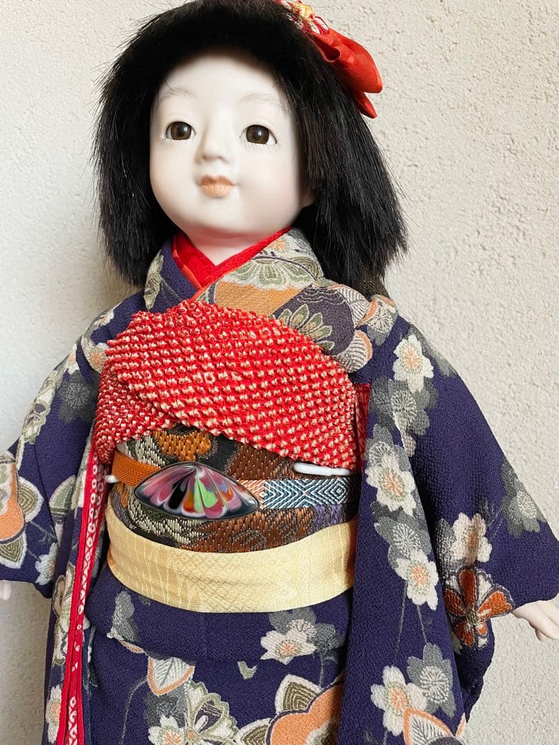 ビスクドール 日本人形 ハンドメイド 市松人形 着物 創作人形 和 アンティーク