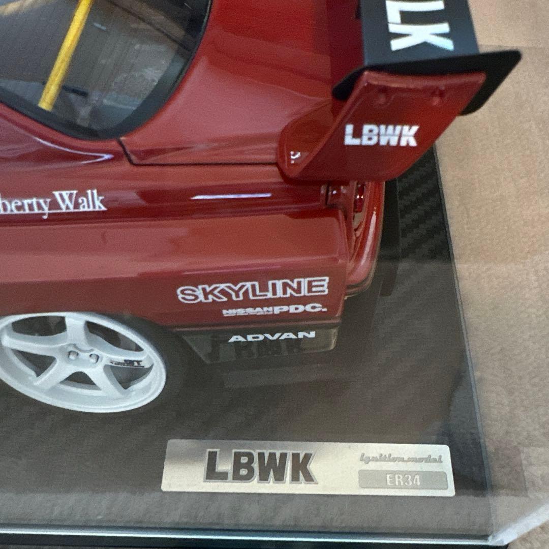 LBWK Nissan Skyline GT-R R34ミニカー 1/18