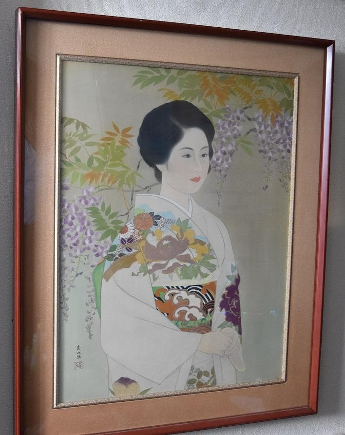 大正ロマン美人画・鈴木由太郎・白寿賞出展作原画　大作