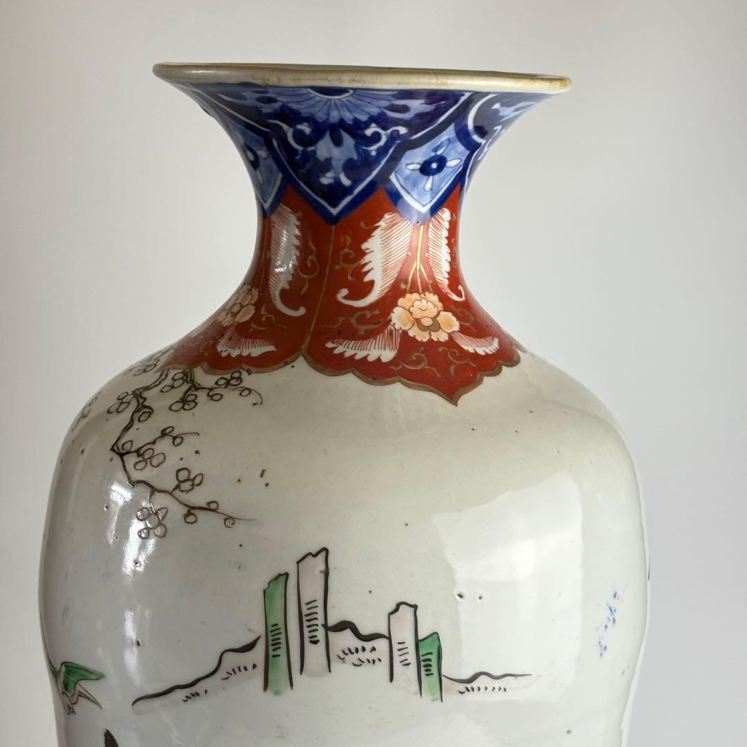 伊万里 色絵 金彩 染付 高さ約56cm 花瓶 花生 飾壷 飾瓶