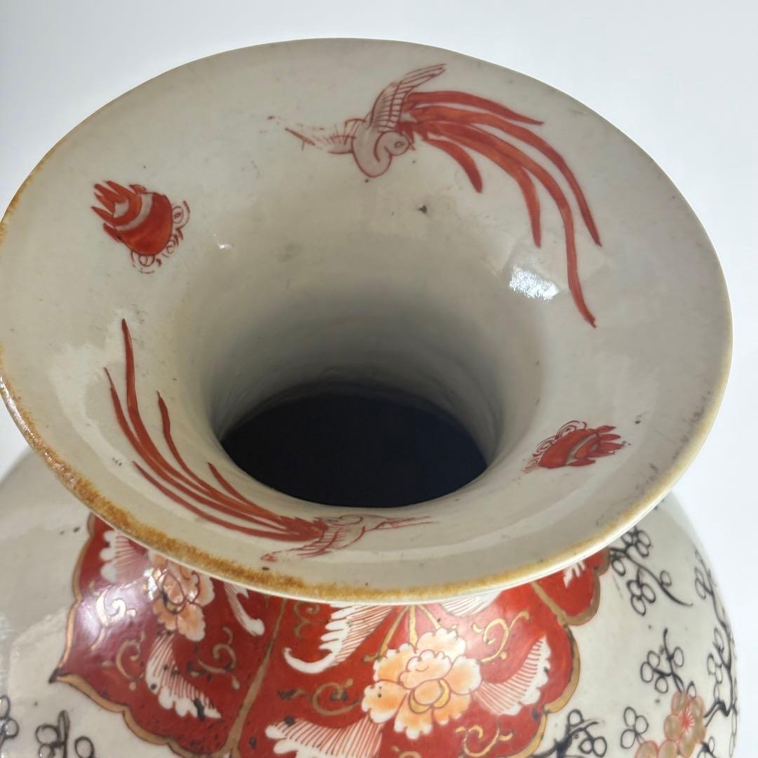 伊万里 色絵 金彩 染付 高さ約56cm 花瓶 花生 飾壷 飾瓶