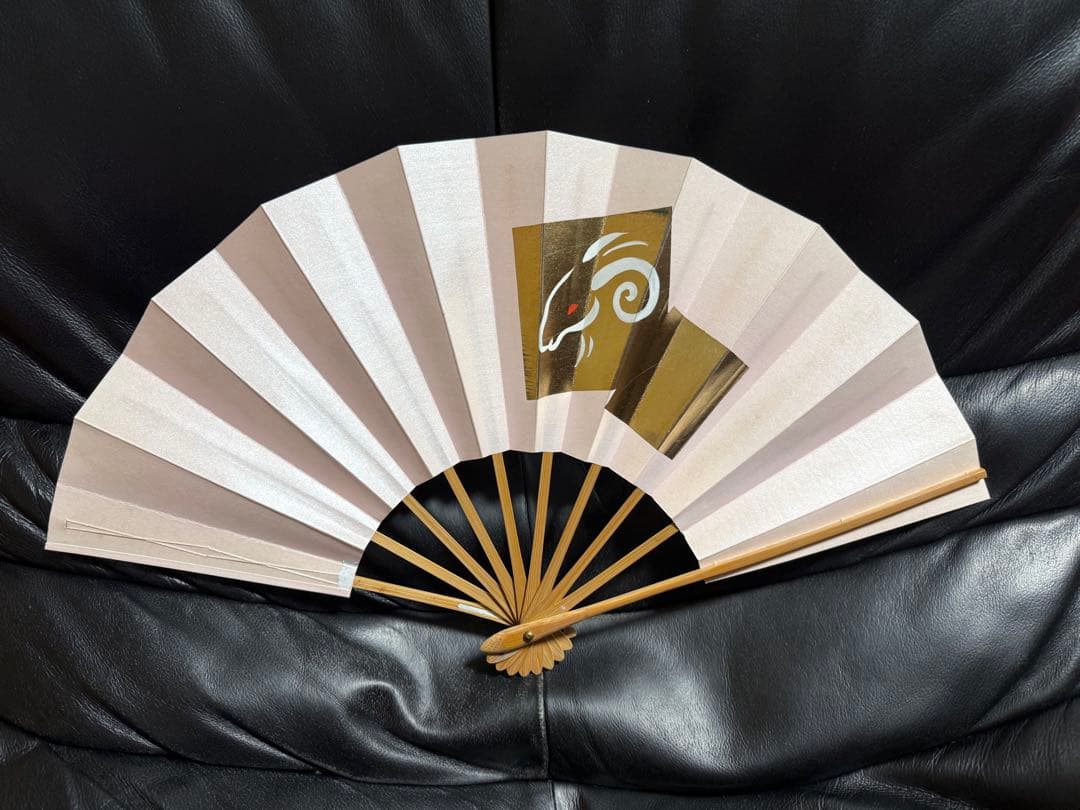扇子　32.5cm 宮脇賣扇庵　金　月秋草花　飾り扇　飾舞扇　舞扇子　舞踊　着物