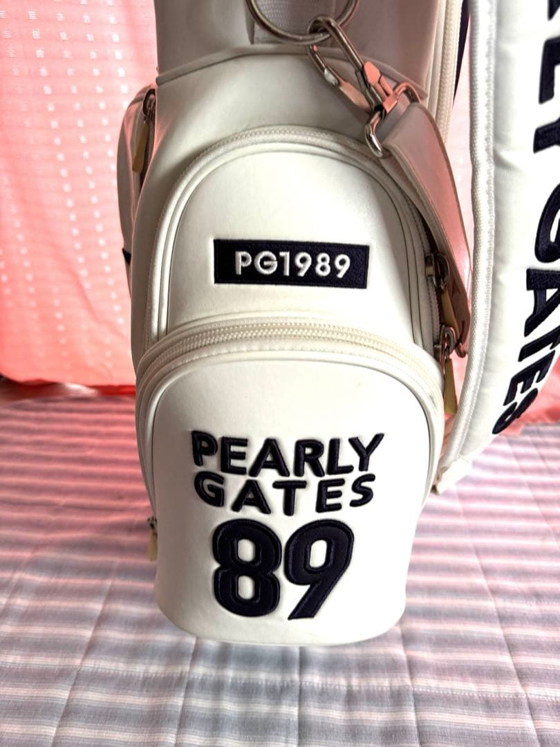 PEARLY GATES ゴルフキャディバッグ 89 ホワイト ニコちゃん