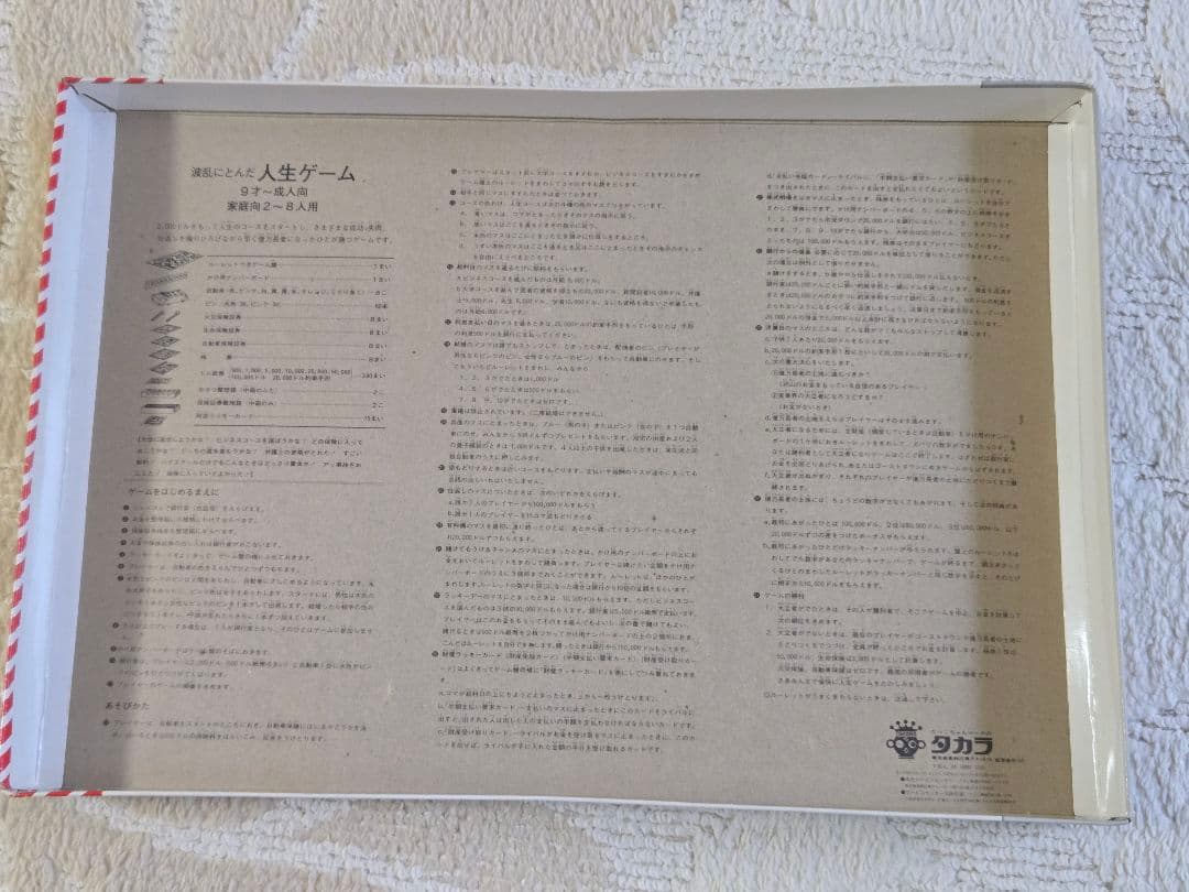 旧タカラ 初代 人生ゲーム THE GAME OF LIFE当時物 昭和レトロ