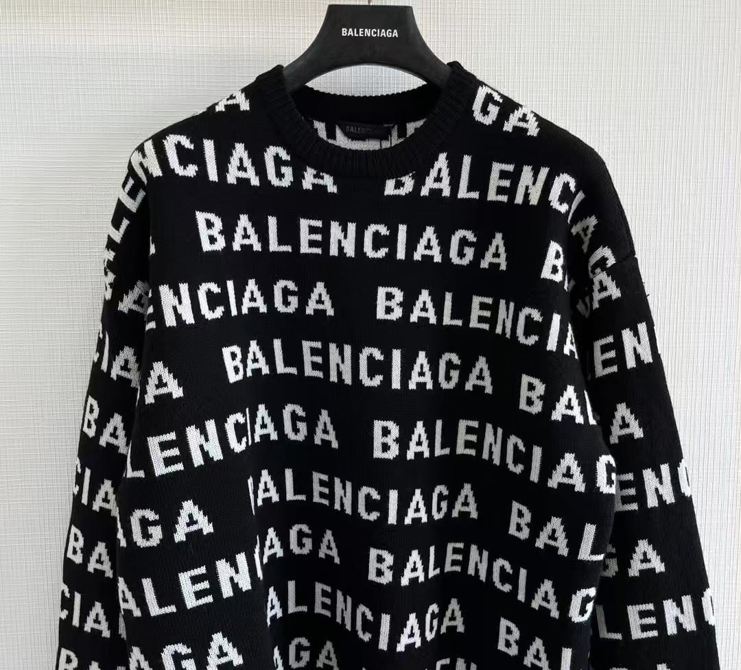 BALENCIAGA ロゴニットセーター ブラック