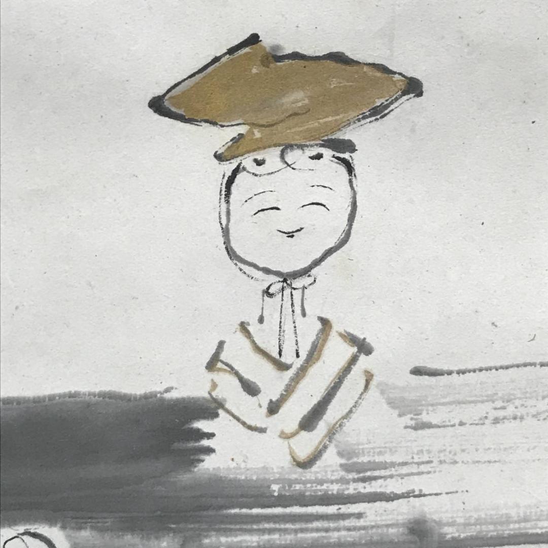 【真作】田能村直入/雛図/立雛図/ヒナ図/掛軸/名家伝来/AC-774