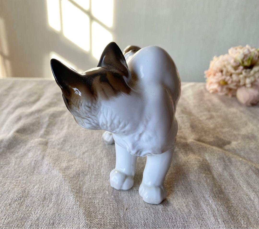 完品　美品　ローゼンタール　振り返る猫のフィギリン　ドイツ　ヴィンテージ