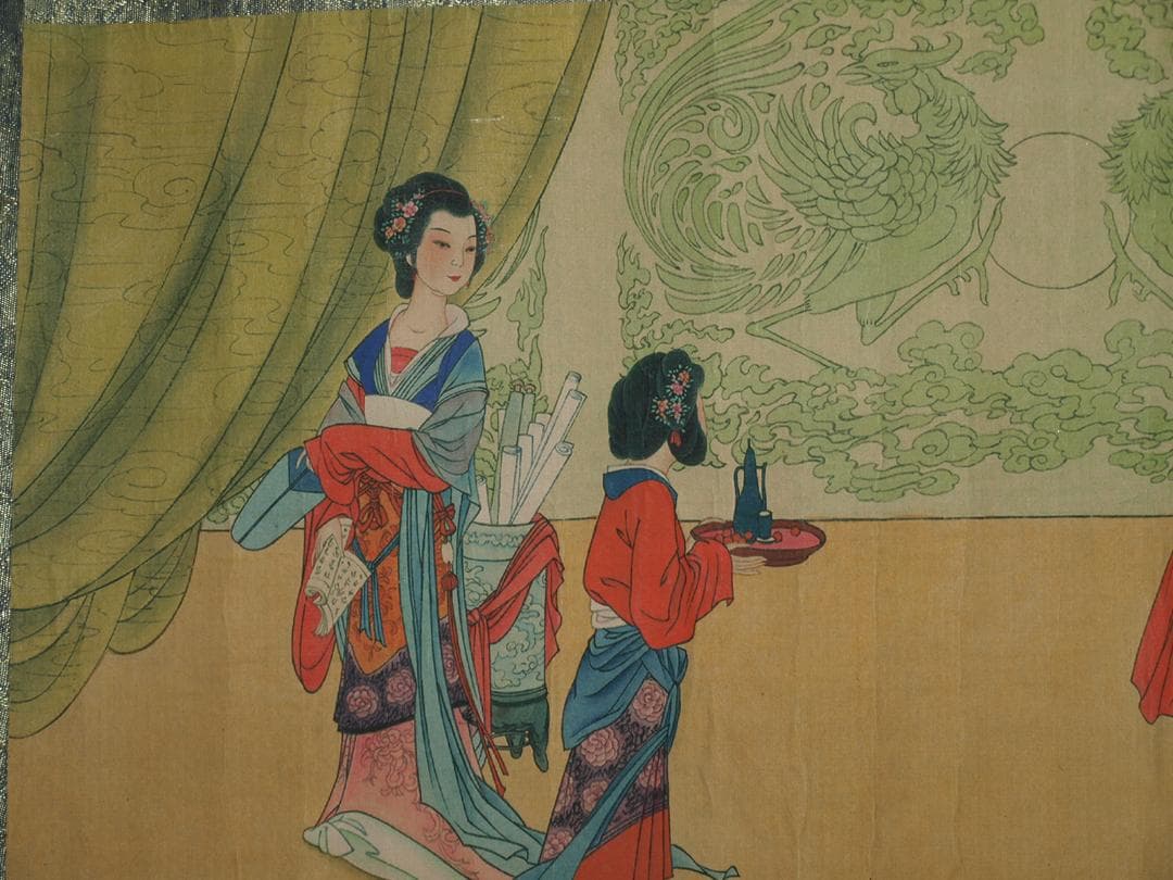骨董市仕入れ明時代の掛軸　激安骨董品　肉筆博物館保管品 BD357A11-6